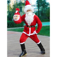 聖誕節老人衣服扮演服裝金絲絨新款加厚大碼老爺爺聖誕服裝 聖誕道具