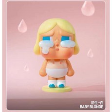 팝마트 정품 크라이 베이비 키링 인형 블라인드 피규어 스탠딩, 뉴본 화이트 피규어(박스 개봉+비닐 미개봉)
