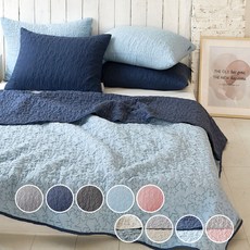 데시뉴 에센스 항균 누빔 이불겸 침대패드 스프레드, 08.하프블루