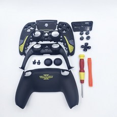 PS5手柄外殻絶地潛兵替換上下蓋外殻 PS5帶按鍵外殻全套手柄配件, 面+觸摸板+2代底座+裝飾條+底殼+12, 1個