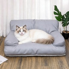 Fowod 반려동물소파 튼튼한 통기 방수 고양이 강아지용, 회색, 1개