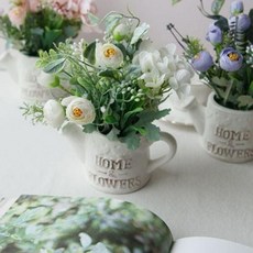 테이블이나 3color 선반에 블루밍 로즈 화분 장식하는 hol+001XD, 퍼플