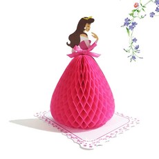 3D 입체카드 춤추는 공주 핑크공주 메세지카드 생일 메세지카드 축하 결혼 입체카드 dew+26773FL