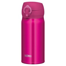 THERMOS膳魔師 限定色水瓶 真空斷熱保溫杯 350ml 輕量 一鍵開啟 JNL-355, 1個, 深綠色