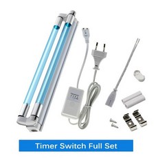 살균 자외선 소독기 UV살균기 가정용 램프 UVC 먼지 진드기 제거기 이중 UV 석영 16W 220V 254nm, 1.Timer Switch