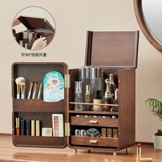 원목 화장품 보관함 나무 정리대 수납장 서랍장 수납함 정리함 화장대 선반 정리 진열장 엔틱, 상단 개구부 업그레이드 grade 단단한 목재 메이크업, D. 상단 개구부 업그레이드 gra 단단한 목재 메이크