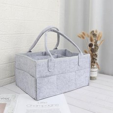 아기 기저귀 캐디 - 및 물티슈오트밀를 위한 유아용 보관함 자동차 정리함, Gray