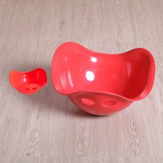 平衡玩具C17B大小組】幼稚園感統訓練器材 龜背玩具 快樂轉盆 兒童烏龜殼 旋轉盤 教具, 紅色（買大送小）, 1個