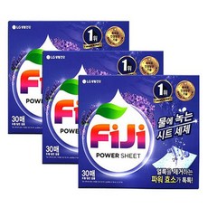 LG생활건강 FIJI시트형세제 라벤더, 3개, 30개입