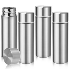 ECLATIS IJRPLM 4팩 미니 물병 124.7g4.5온스 단열 스테인리스 스틸 병 슬림 지갑 누출 방지 플라스크로 음료를 차갑고 뜨겁게 유지 지갑 여성 도시락 가, ECLATIS IJRPLM 4팩 미니 물병, 124.7