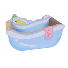 iCat 寵喵樂 貓咪浴缸貓抓板 不掉屑瓦愣紙貓抓板 人氣貓抓板 可愛造型 貓泡澡 磨爪, 1個