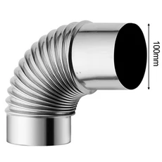 야외 캠핑용 스테인레스 스틸 굴뚝 라이너 90 도 엘보 벤드 90 도 멀티 플루 스토브 파이프 목재 스토브, [04] 100mm, 1개