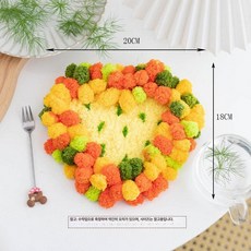 이끼 컵받침 펀치니들 자수 키트 DIY 티코스터 만들기, 빛나는, 1개