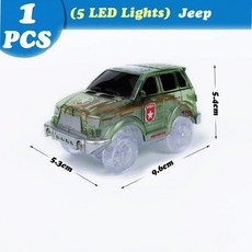 매직 트랙 야광 레이싱 자동차 컬러 플라스틱 어둠 속에서 빛나는, Jeep B