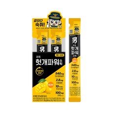 광동 헛개파워 스틱 숙취해소제 젤리 망고맛, 20g, 10개