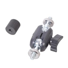 1/4 "암 - 1/4" 암 확장 볼 헤드 어댑터 카메라 삼각대 폰 마운트 용 360도 회전 변환기, 검은색