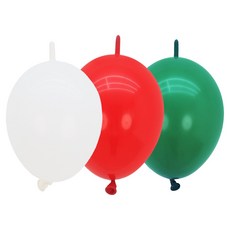 파티짱 링크 풍선 15cm 100개입 꼬리 링커 벌룬, 15cm 링크 혼합 풍선 (100개입/크리스마스)