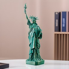 자유의여신상 30CM 미니어처 조각상 소품 모형 미국 빈티지 공예품 뉴욕기념품, 골드+그린