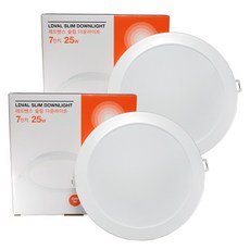 오스람 레드밴스 LED 다운라이트 7인치 25W * 2ea, 2개, 전구색(노란빛)