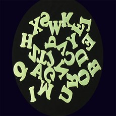 야광 알파벳 장식 26P 야광장식스티커