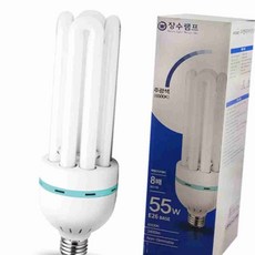 장수램프 고와트 삼파장 EL 형광램프 55W 주광색E26, 주광색, 열심아빠 1