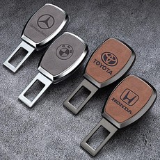 캐딜락 연장클립 자동차 카시트 차량실내 외제차로고, 건메탈블랙-진갈색 가죽-링크앤코, 1개