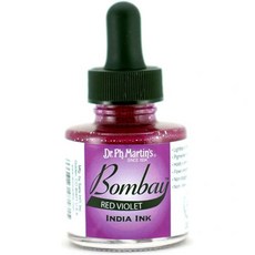 드로잉잉크 Dr. Ph. Martins 봄베이 인도 18BY 잉크 병 레드 바이올렛, 드로잉잉크 Dr. Ph. Martins 봄베이 인도 1