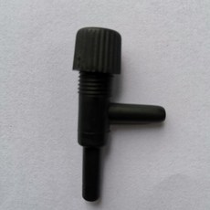 一心 水族 空氣調節閥 藍/黑色 打氣機調節閥 出氣量調節開關 魚缸空氣幫浦出氣調節 水族周邊 配件, 1個, 黑色L型調節閥