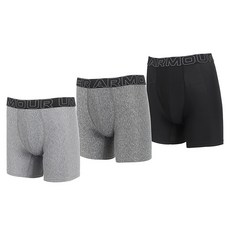 언더아머 UA 남성 언더웨어 드로즈 사각팬티 Tech 솔리드 6Inch 3팩 1세트 블랙-차콜-그레이