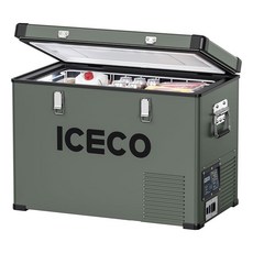 SECOP 가 장착된 ICECO VL60 듀얼 존 휴대용 냉장고 60리터 플래티넘 컴팩트 DC