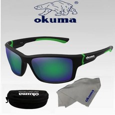 Okuma UV400 낚시 선글라스 남성용 운전용 하이킹 클래식 안경, 07 Green with box, 1개
