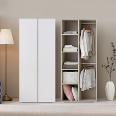 케이컴퍼니 LPM 심플비800긴문수납장, 화이트