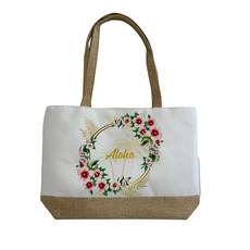 Aloha Designs 대형 비치 토트 숄더 기저귀 체육관 하와이 여행 수영장 오버나이트 휴대용 식료품 가방 알로하 데칼 포함 다양한 색상.