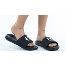 [언더아머_스포츠] 기능성 운동 슬리퍼 Black 발바닥 쿠셔닝폼 TM3023761 스포츠 슬라이드