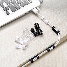 케이블 전선 정리 클립(20개입), 1개, 소형 투명