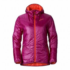 ODLO 女 連帽保暖外套 雙面防風防水外套 野外營 紫紅