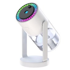 星空投影加濕器 USB 車載加濕, 搖頭款星空投影 - 白色, 如圖所示