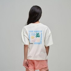 내셔널지오그래픽 키즈 K242GRG710 여아 워터 반팔티 IVORY 961573