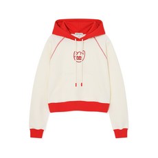 브랜드정품 와키윌리 WACKY WILLY 우먼스 배색 크롭 후디 크림 107179