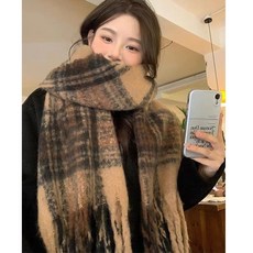 走走去旅行 仿羊絨格子圍巾 披肩圍巾 格紋圍巾 大圍巾 長圍巾 冬天圍巾 情侶圍巾 圍巾女 保暖圍脖