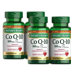 네이처스 바운티 코큐텐 코엔자임큐텐 100mg 엘카르니틴함유 소프트젤 Nature's Bounty CoQ10, 4개, 60정