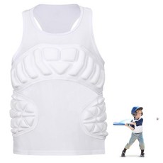그레이스풀큐브 야구 가슴 보호대 청소년 패딩 축구 셔츠 청소년 티셔츠 라크로스 및 골키퍼용 셔츠 옐로우 YM 450647, 새하얀색 450647
