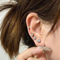 반짝반짝 예쁜 스톤 원형 볼 피어싱 3mmnog87IUF