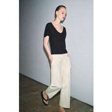 [국내발송] 자라 ZARA ZW 컬렉션 크롭 팬츠 - 크림 1930/472/712