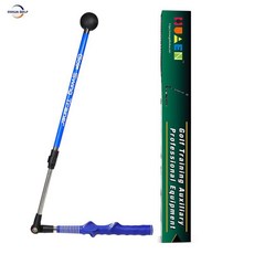 HUAEN 高爾夫揮桿練習器 摺疊可伸縮輔助訓練器材, 藍色糾正器,【右手使用】, 1個