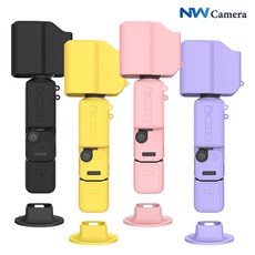 DJI 오즈모 포켓4P 프로 케이스 실리콘 커버 + 스탠드 거치대 짐벌 핸들 렌즈 보호, 1개, 퍼플