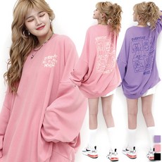 통통마녀 ] 에브리토끼 맨투맨 / 남여공용 / 120 kg까지 착용 / 오버사이즈 [ 기모 포함 판매 ]