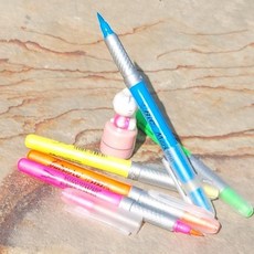 빅 브러쉬/붓타입 형광펜 마킹 하이라이터 Grip FLEX 문구반점 하이라이터형광펜 브러쉬형광펜+노드커머스Shop, 블루