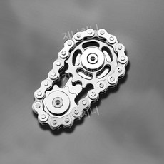 프리미엄 EDC 스테인리스 파워 아이 스피너 손가락 스트레스 해소 토이, 슬라이드 플라이휠 자이로  실버