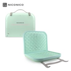 NICONICO 時尚摺疊暖足電暖器 NI-WF1023, 碧綠